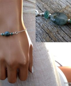 Bracelet emeraude femme Argent 925 massif